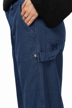Dallas Wide pantalone chino donna in canvas straight fit