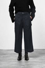 Dallas Wide pantalon chino femme en canvas straight fit