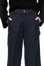 Dallas Wide pantalon chino femme en canvas straight fit