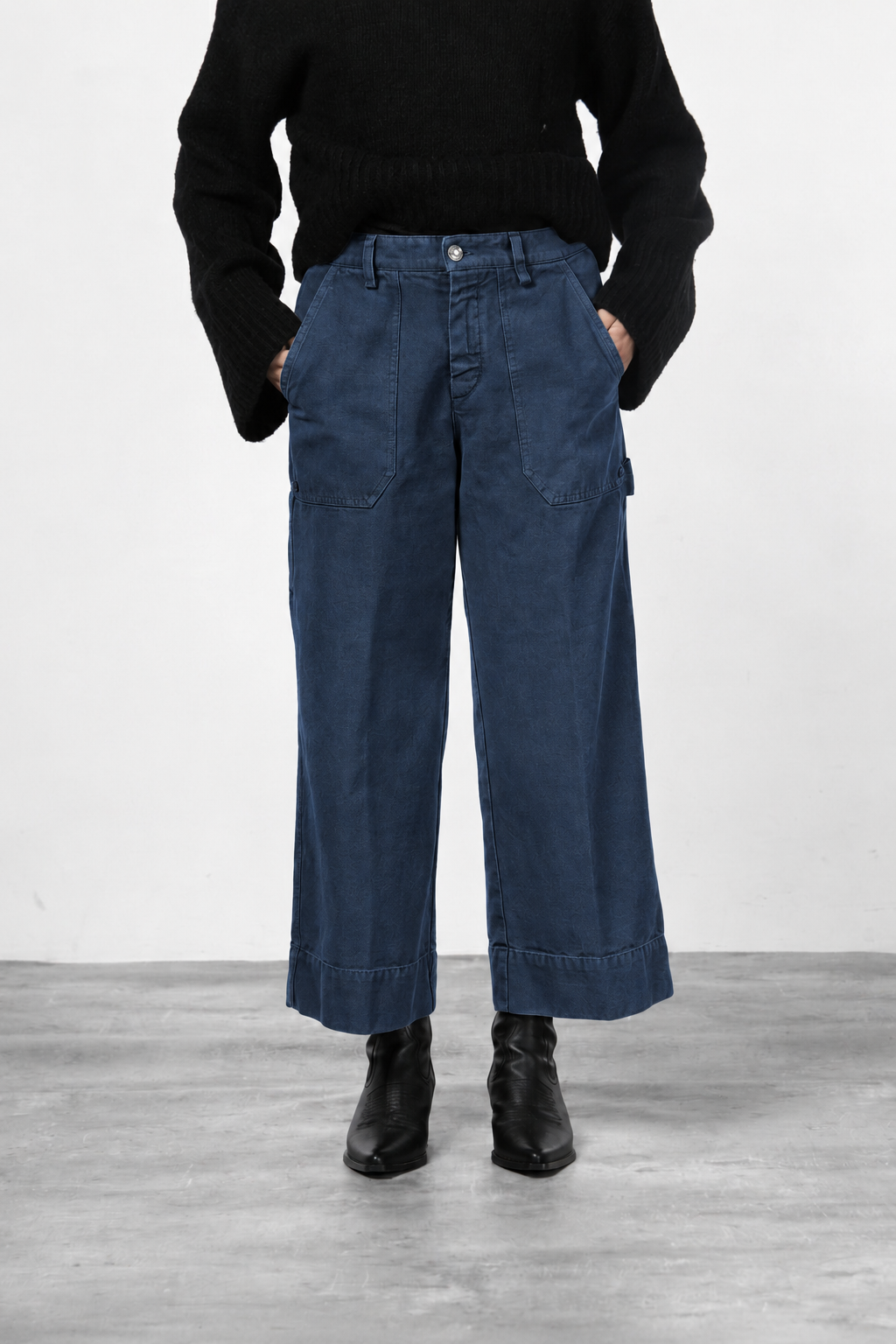 Dallas Wide Chinohose für Damen aus Canvas mit straight fit