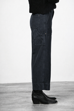 Dallas Wide pantalon chino femme en canvas straight fit
