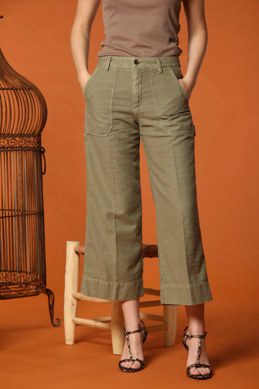 Dallas Wide Damen Cargo-Hose aus Satin Relaxed Fit