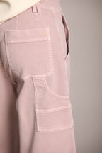 Foto 2 Dallas Wide pantaloni cargo donna in gabardina wide leg