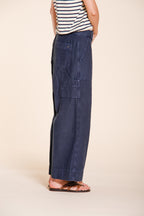 Dallas Wide women's cargo pants in slub cotton straight fit