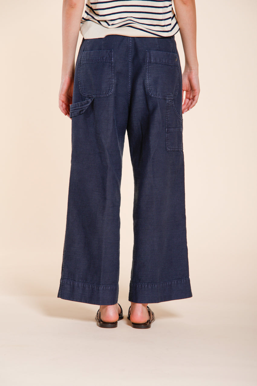 Dallas Wide women's cargo pants in slub cotton straight fit