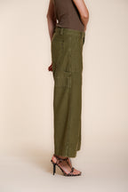 Dallas Wide women's cargo pants in slub cotton straight fit
