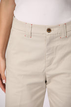 New York Studio Cropped women's chino pants in cotton twill wide leg