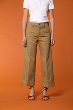  New York Studio Cropped women's chino pants in cotton twill wide leg