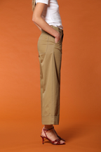  New York Studio Cropped women's chino pants in cotton twill wide leg