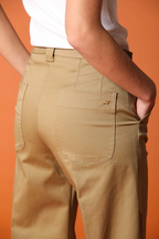  New York Studio Cropped women's chino pants in cotton twill wide leg