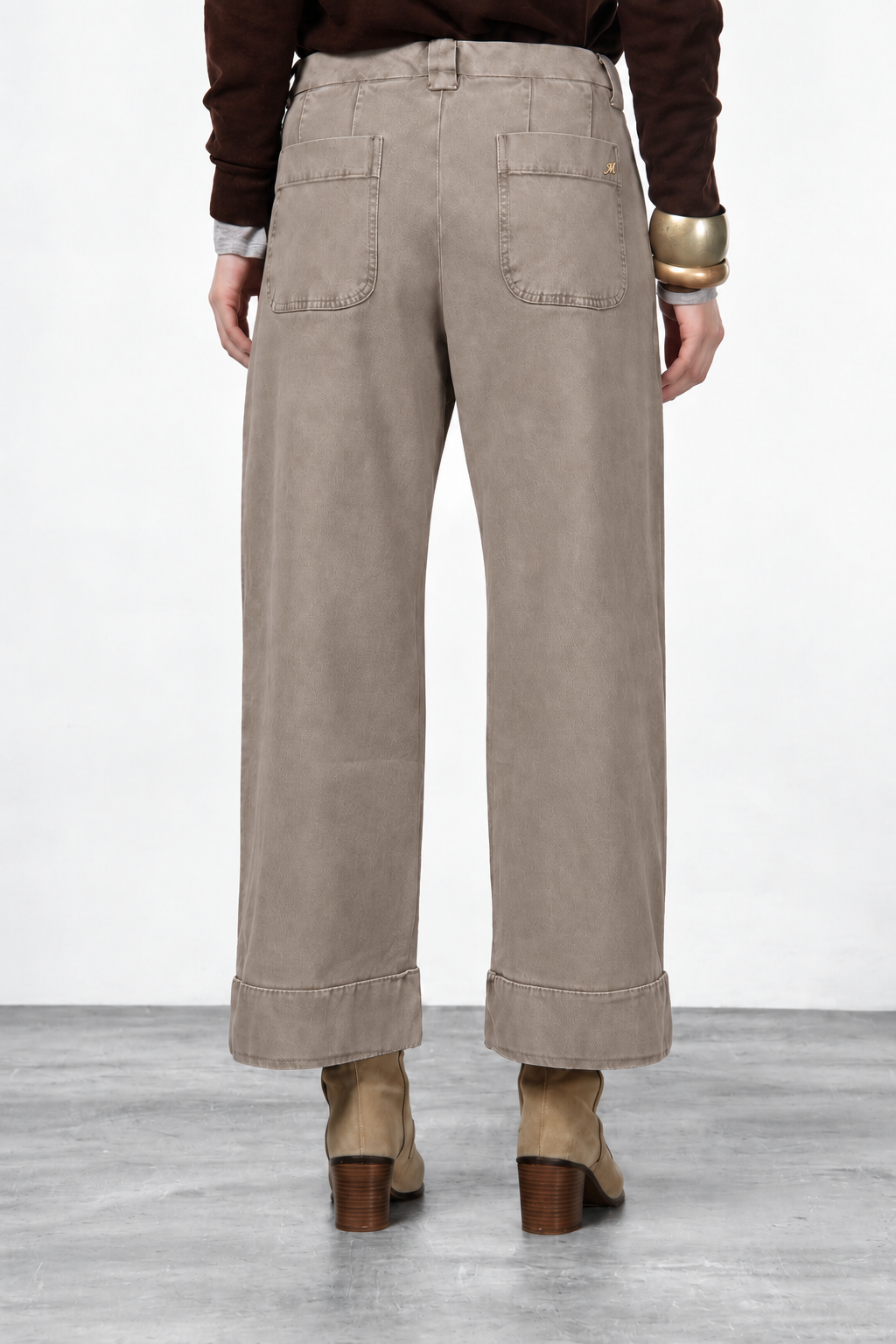 New York Studio Crop pantalon chino femme en twill stretch straight fit