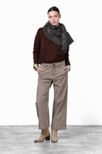 New York Studio Crop pantalon chino femme en twill stretch straight fit