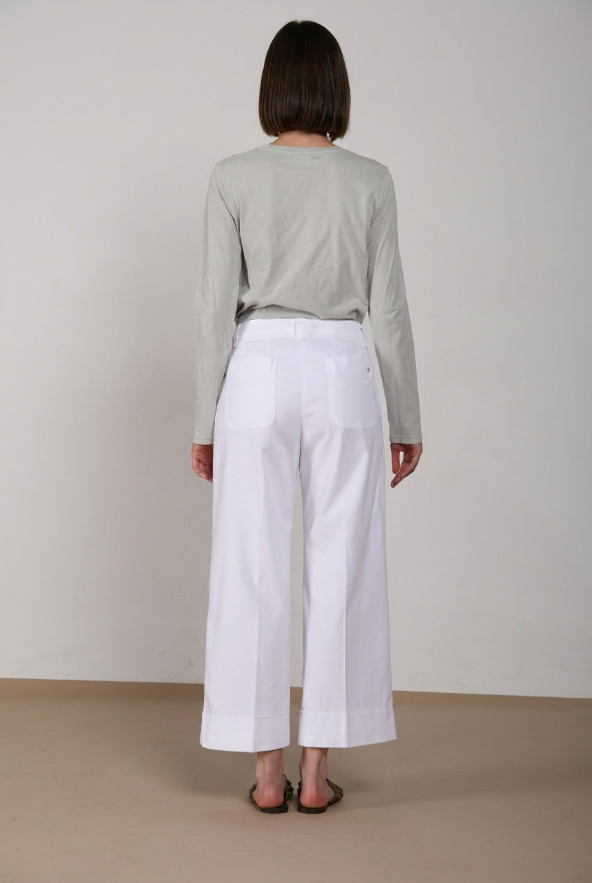 New York Studio Cropped women's chino pants gabardine straight fit