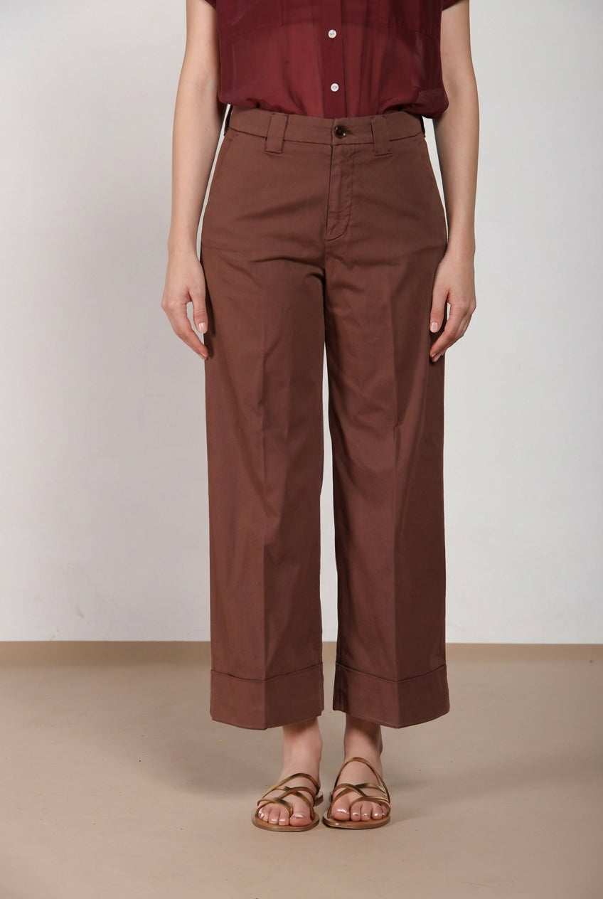New York Studio Cropped Hose Chino Damen aus Gabardine straight fit