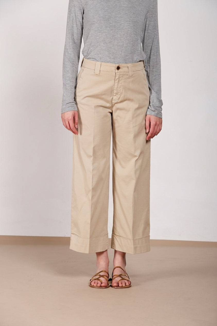 New York Studio Cropped pantalon chino femme en gabardine straight fit