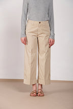 New York Studio Cropped pantalon chino femme en gabardine straight fit
