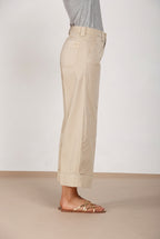 New York Studio Cropped pantalon chino femme en gabardine straight fit