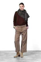 New York Studio Crop pantalone chino donna in twill stretch straight fit