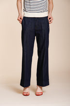 New York Studio Cropped City Damen Chinohose aus Denim straight fit