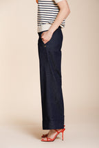 New York Studio Cropped City Damen Chinohose aus Denim straight fit
