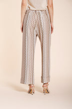 New York Studio Cropped City pantalone chino donna in jersey fantasia a righe straight fit