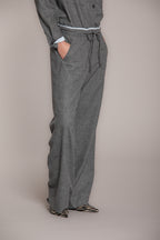 Foto 1 New York Studio Elax pantalone chino donna in lana unita wide leg