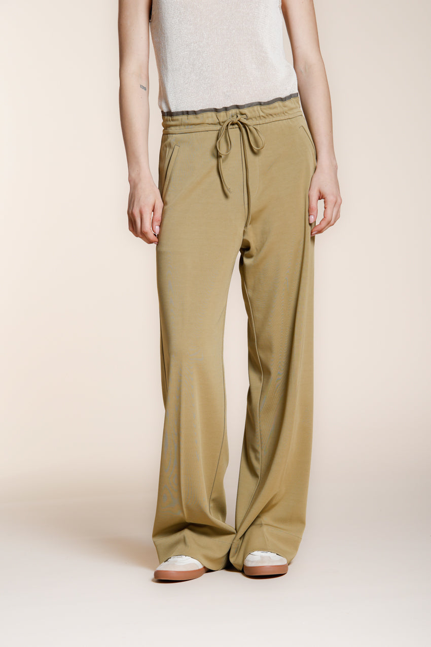 New York Studio Elax women's chino jogger pants in jersey straight fit