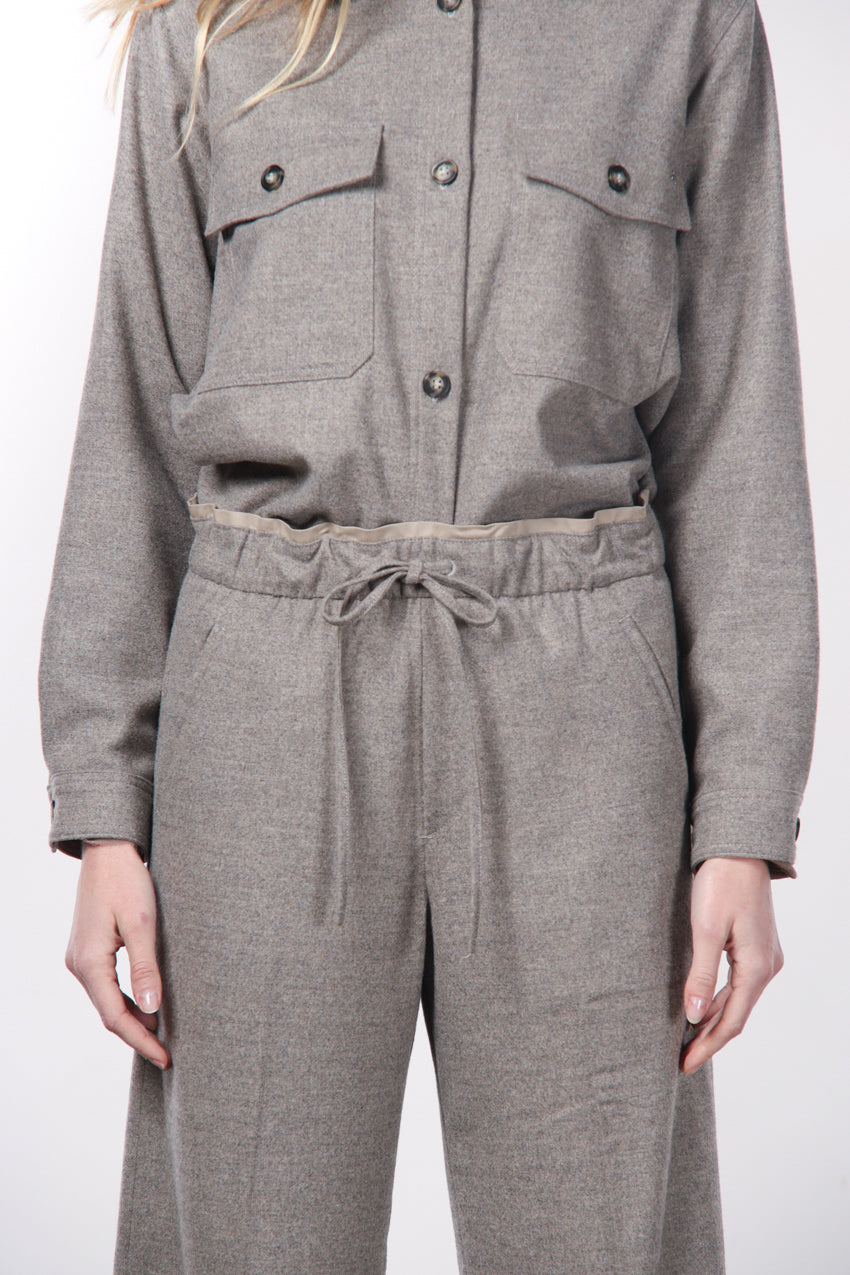 New York Studio Elax pantalone chino donna in lana straight fit