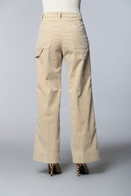 Dallas Wide L pantaloni cargo donna in velluto 1000 righe wide leg