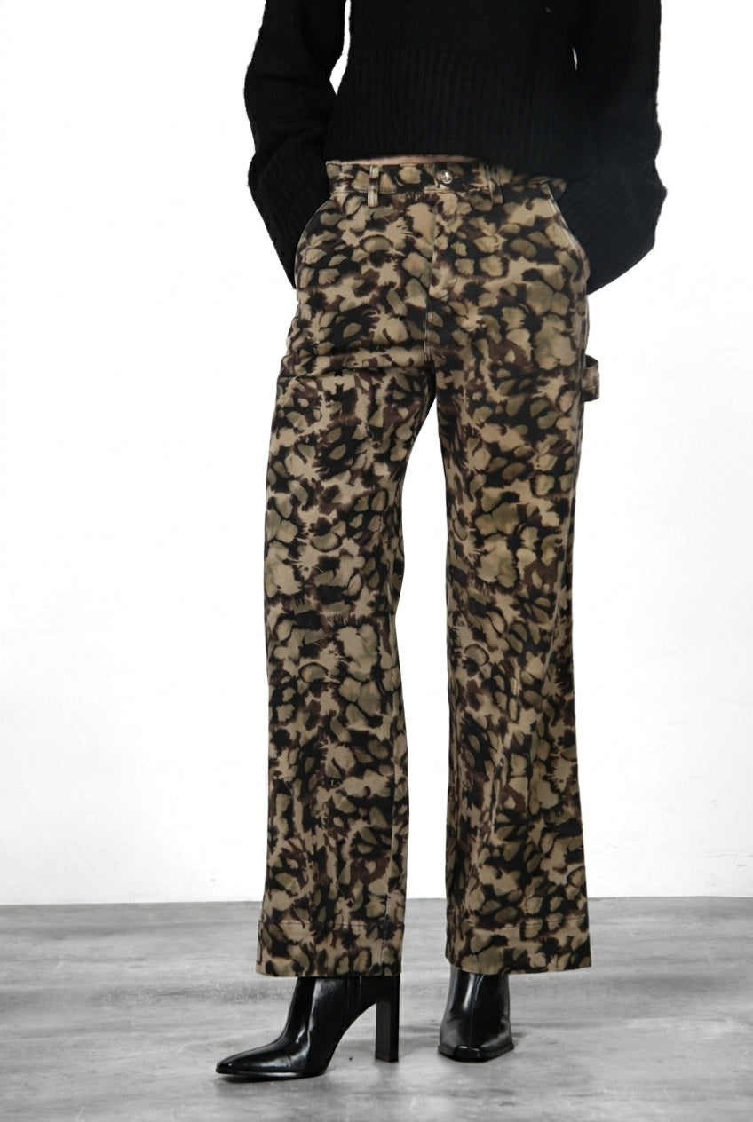 Dallas Wide Work women’s chino pants in camouflage-pattern bull with straight fit