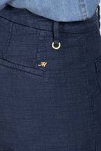 New York Studio Cropped Hose Chino Damen aus Natté straight fit