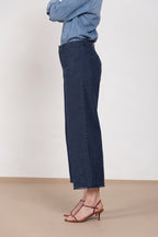 New York Studio Cropped Hose Chino Damen aus Natté straight fit