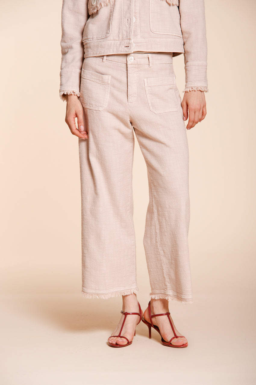New York Studio Cropped pantalon chino femme en natté straight fit