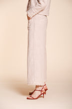 New York Studio Cropped pantalon chino femme en natté straight fit