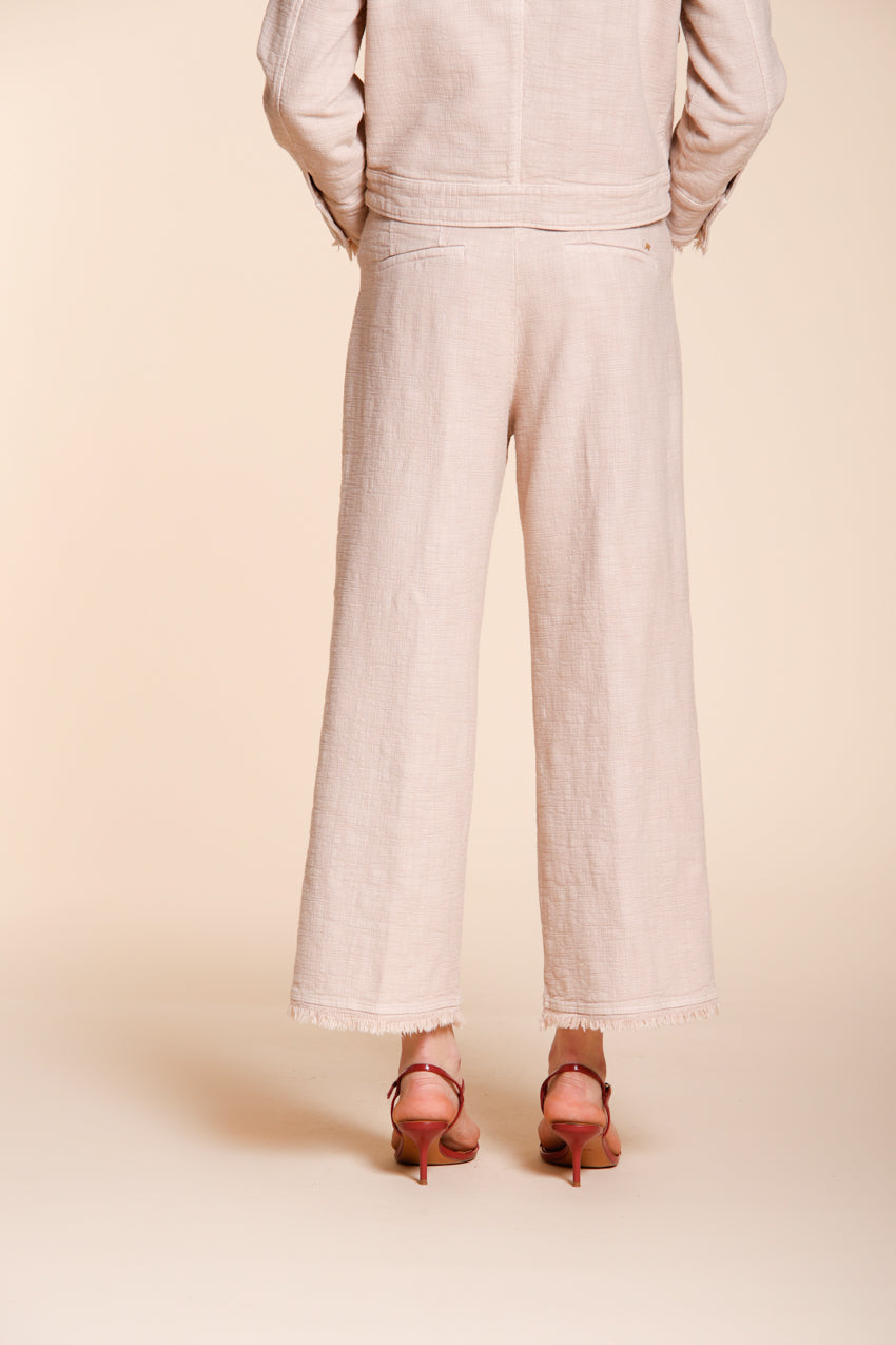 New York Studio Cropped women's chino pants in mat weave straight fit
