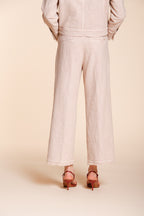 New York Studio Cropped women's chino pants in mat weave straight fit