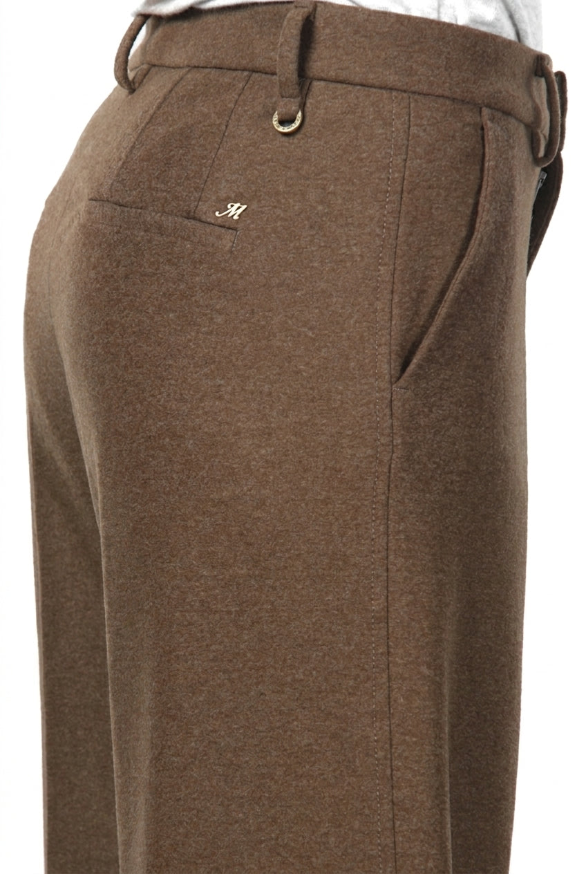 New York Studio Tailored Chinohose für Damen aus Flanell-Jersey mit straight fit