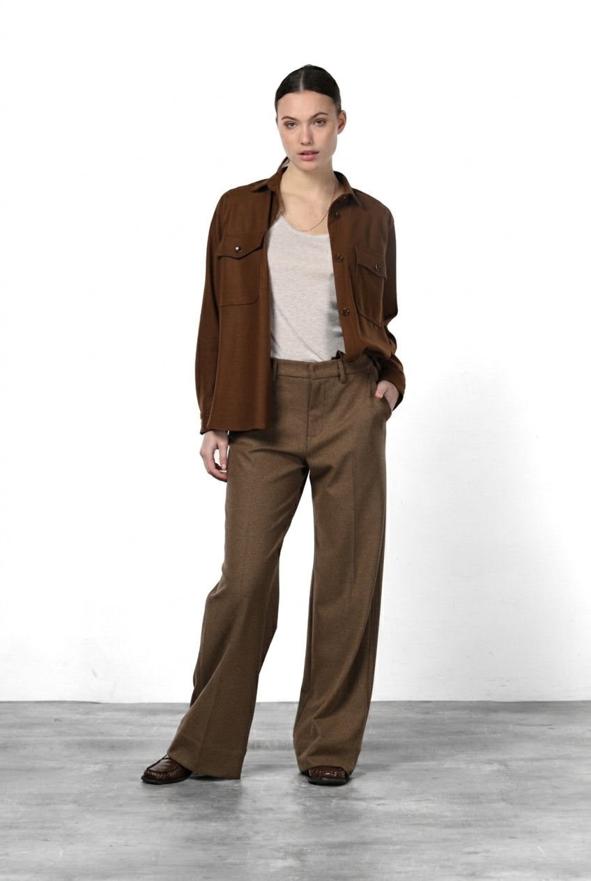New York Studio Tailored Chinohose für Damen aus Flanell-Jersey mit straight fit