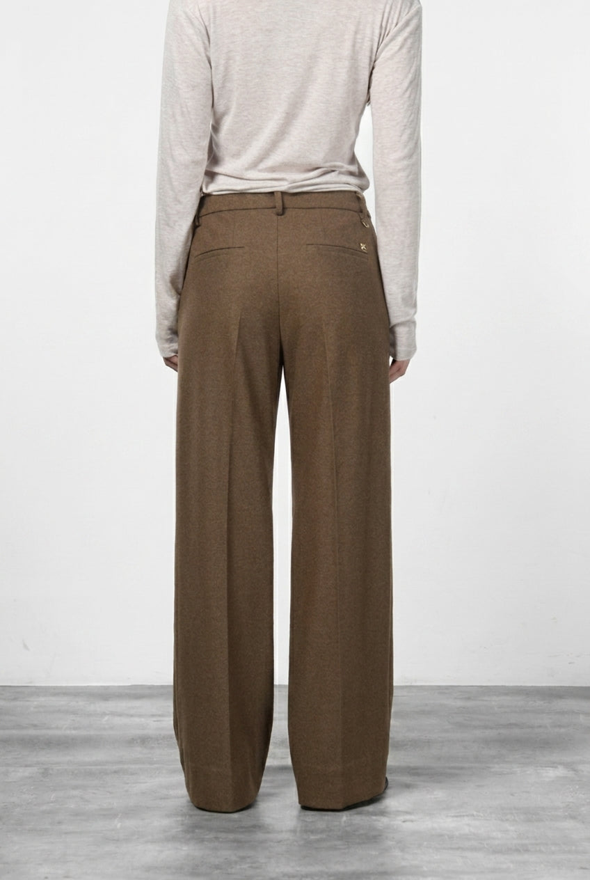 New York Studio Tailored Chinohose für Damen aus Flanell-Jersey mit straight fit