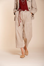 Vivienne Work women's cargo pants in a mat weave balloon fit