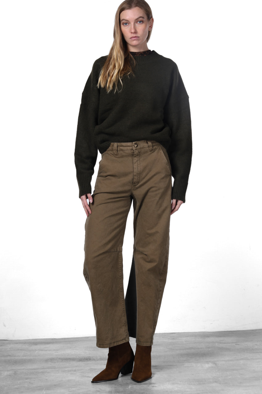 Vivienne City women’s chino pants in gabardine with balloon fit