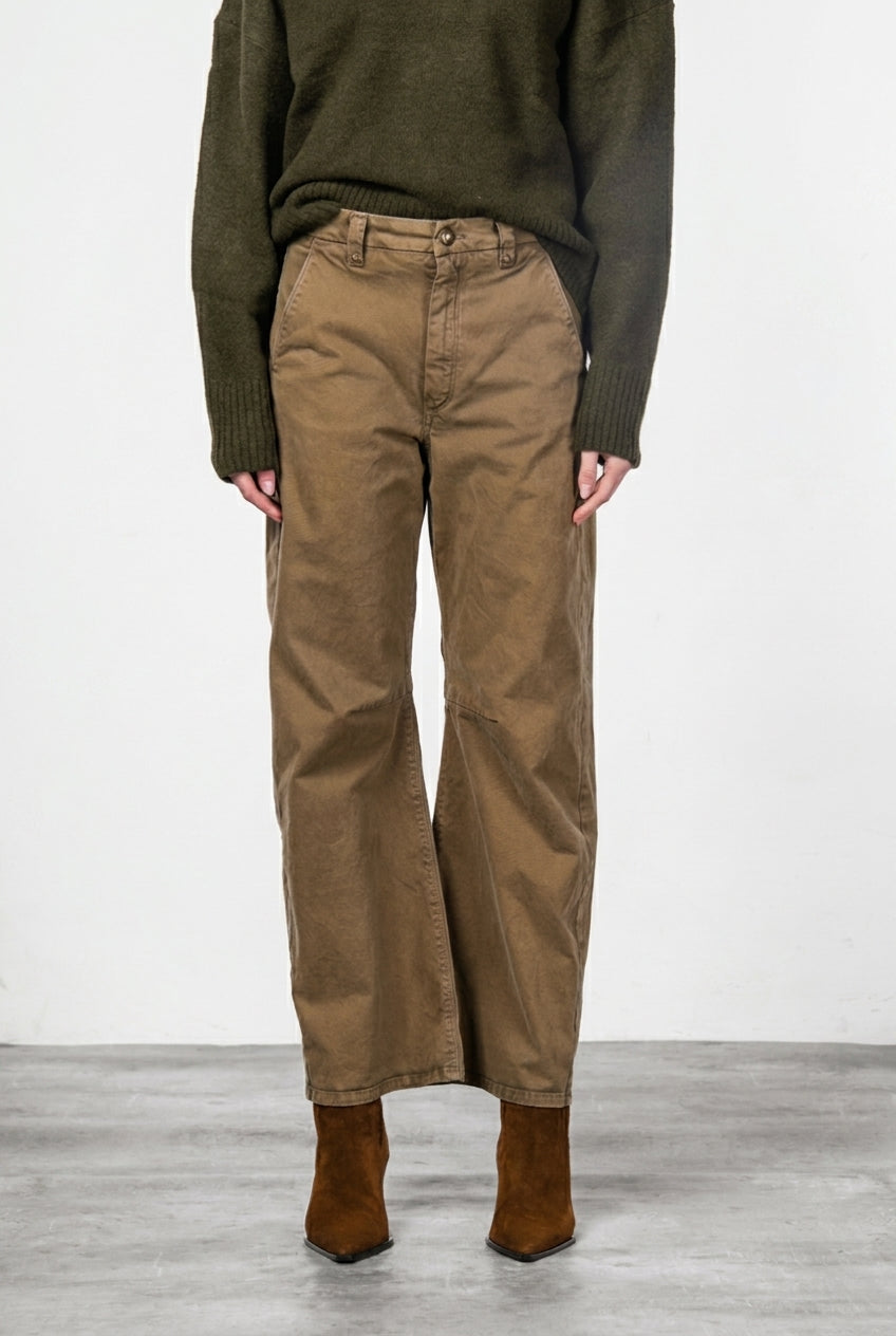 Vivienne City women’s chino pants in gabardine with balloon fit