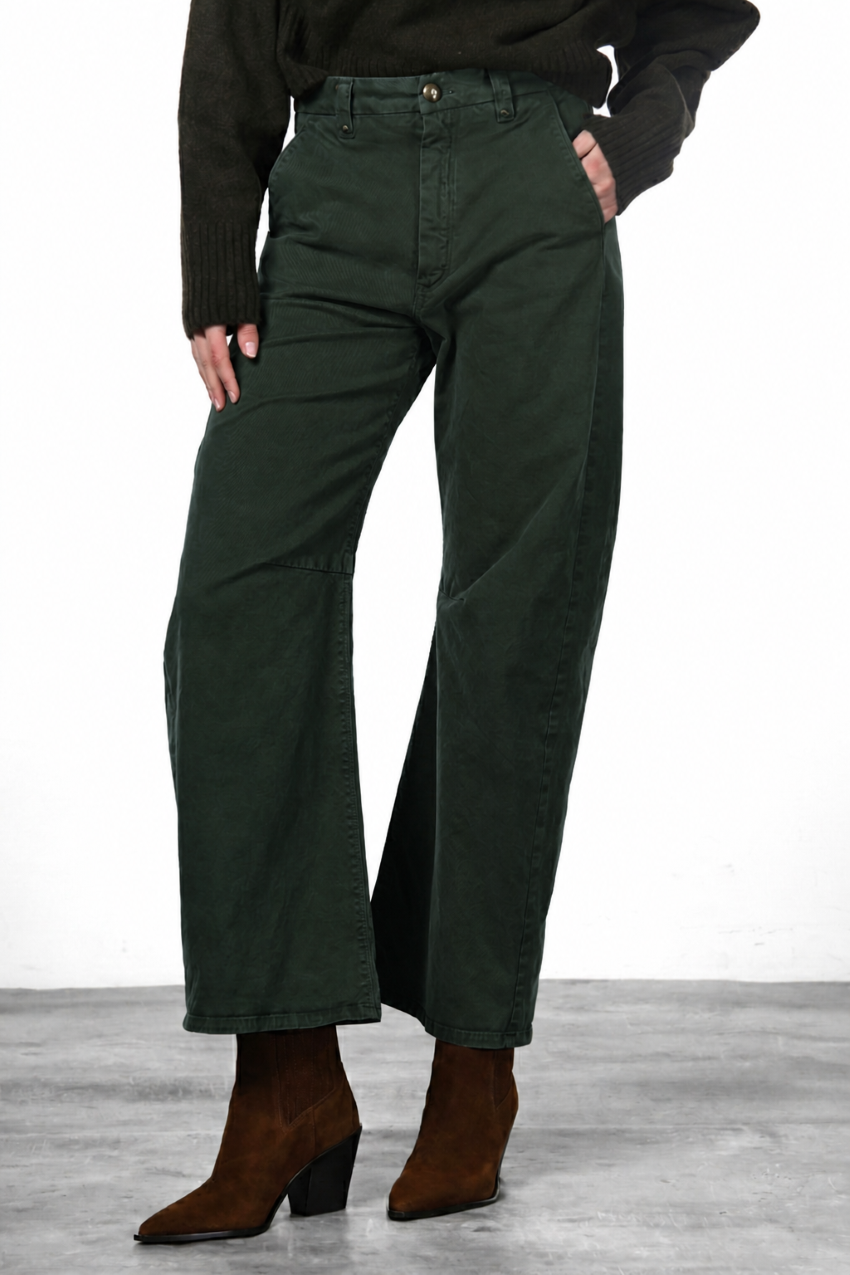 Vivienne City women’s chino pants in gabardine with balloon fit