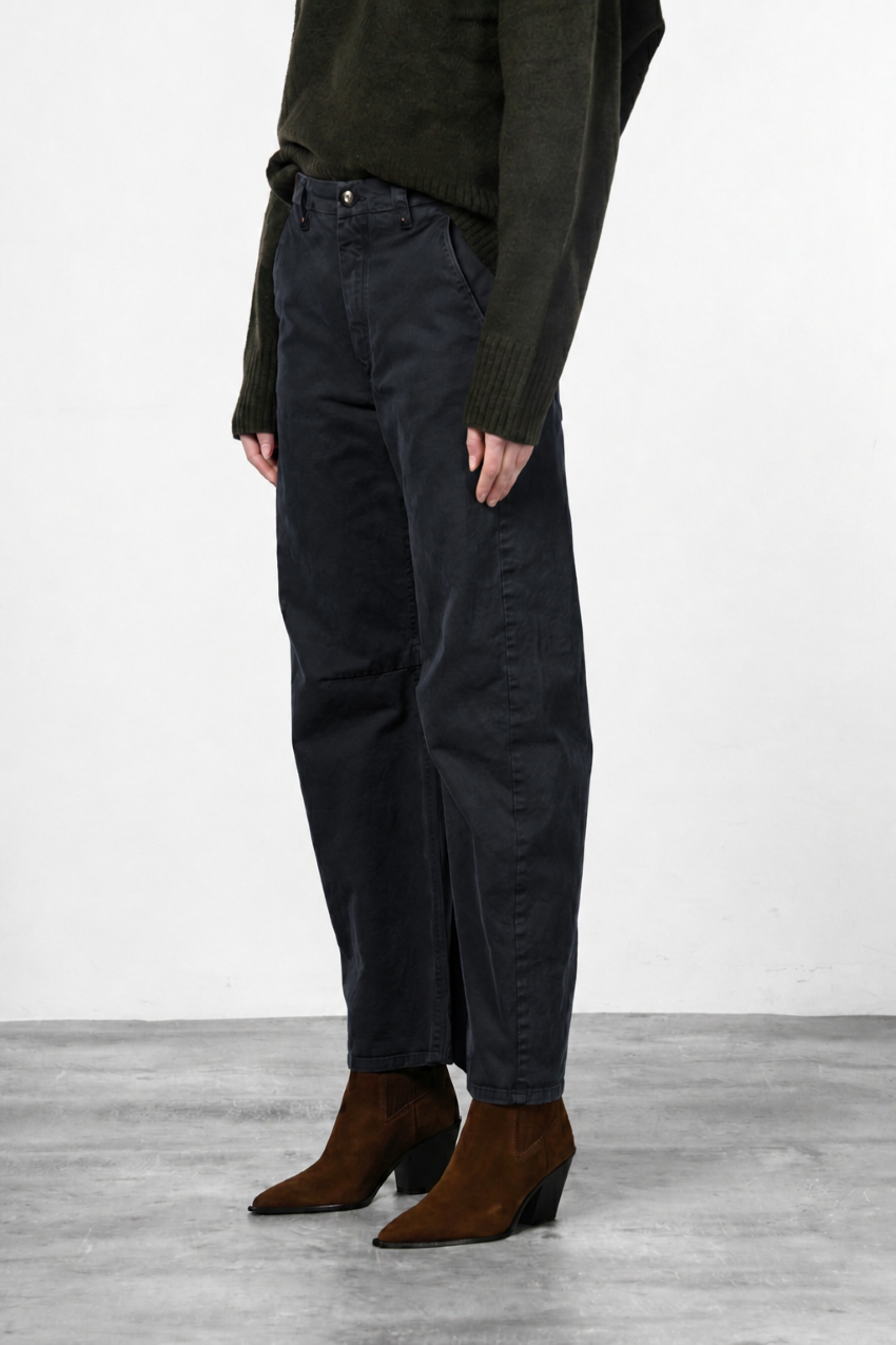Vivienne City women’s chino pants in gabardine with balloon fit