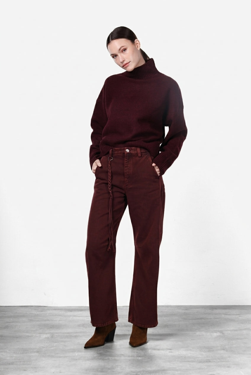 Valerie Chinohose für Damen aus Twill mit balloon fit ①
