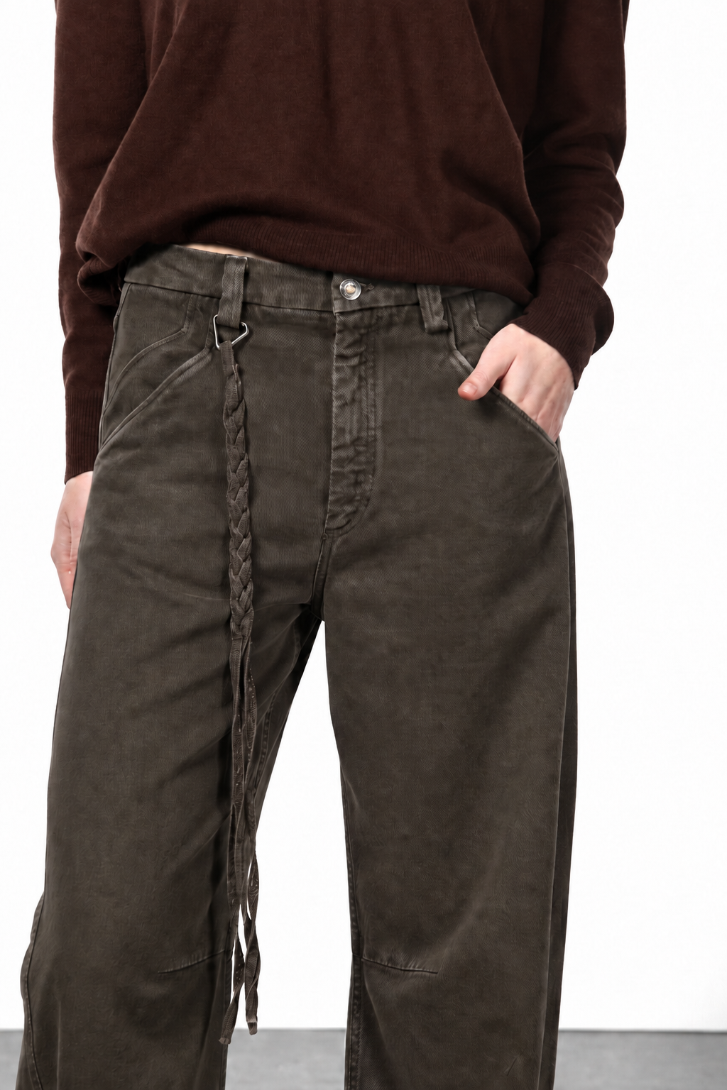 Veronique pantalon chino femme en twill balloon fit ①