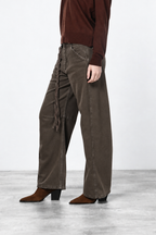 Veronique pantalon chino femme en twill balloon fit ①