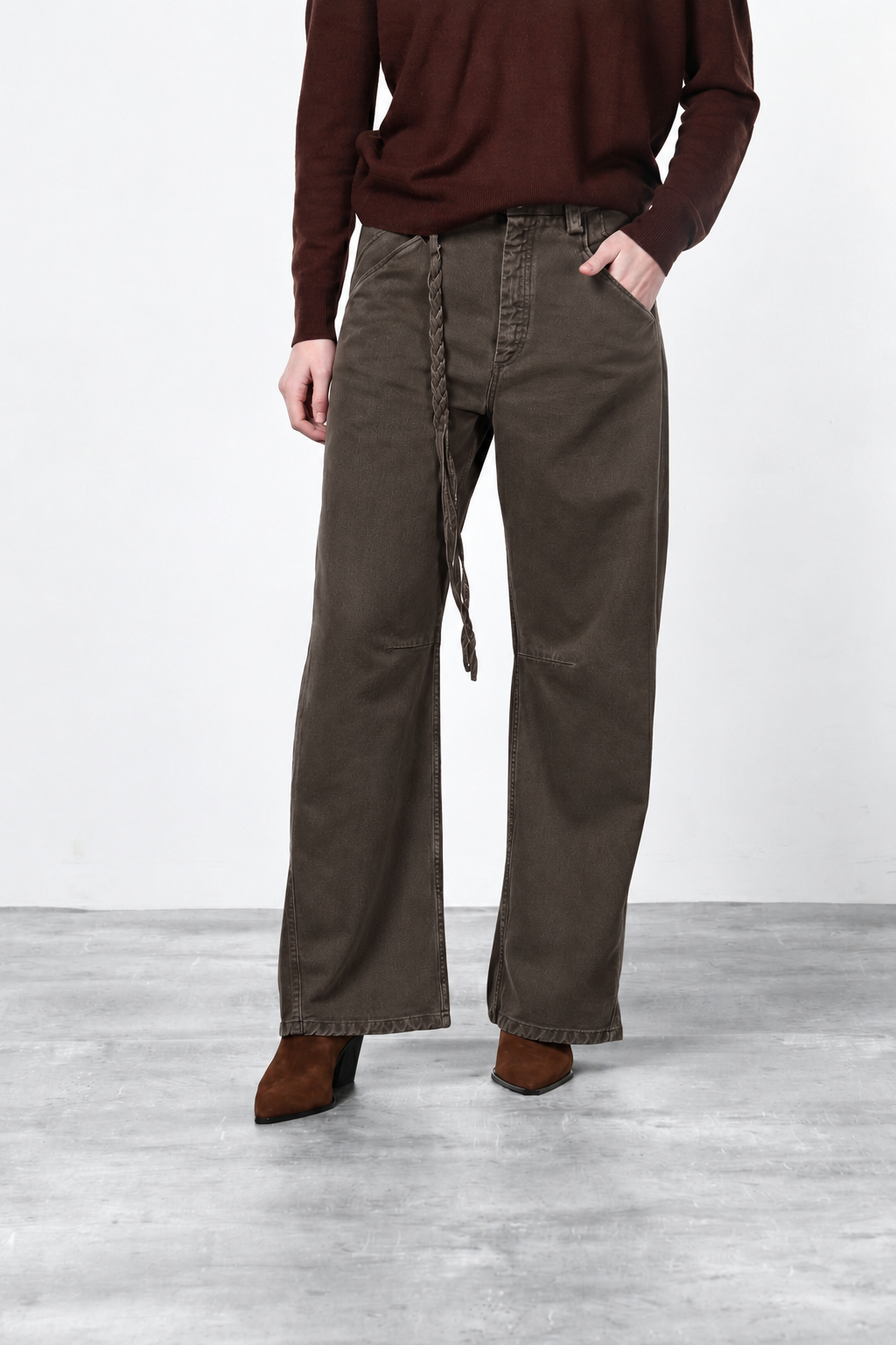 Veronique pantalon chino femme en twill balloon fit ①