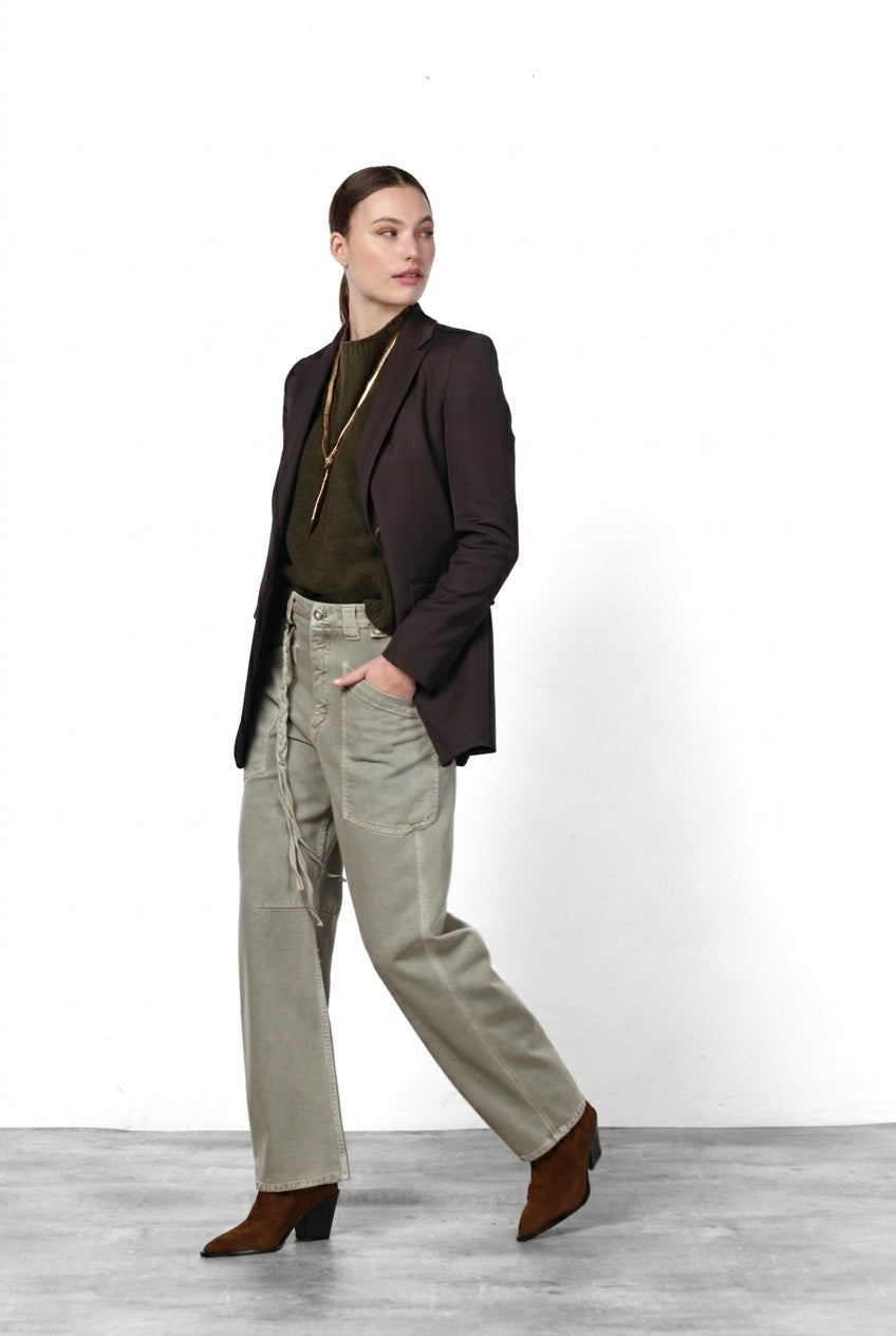 Venice Chinohose für Damen aus Twill mit balloon fit ①
