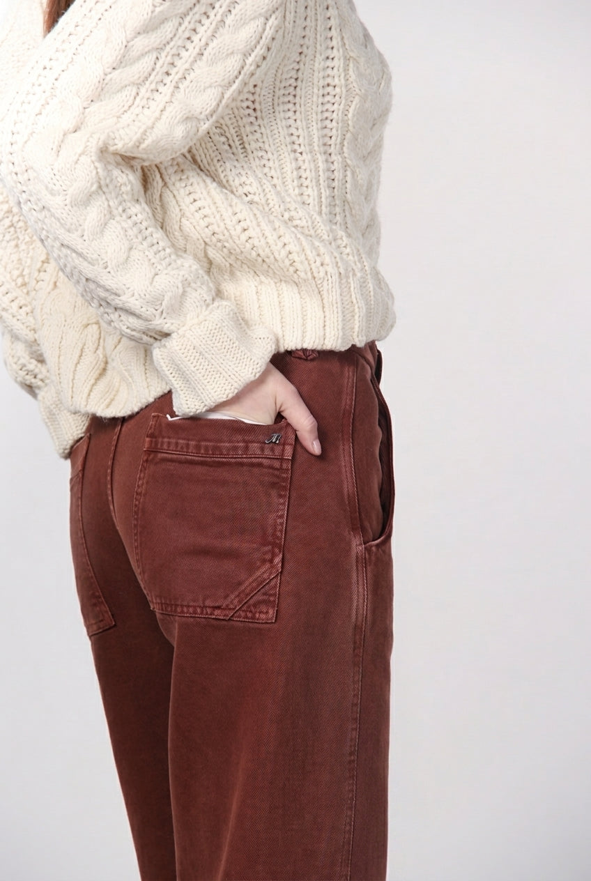 Violette women’s chino pants in twill with balloon fit ①

